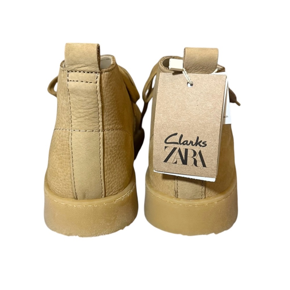 Clark’s x Zara Collaboration Tan Real Leather Ankle Boot Size 38 - Picture 5 of 14